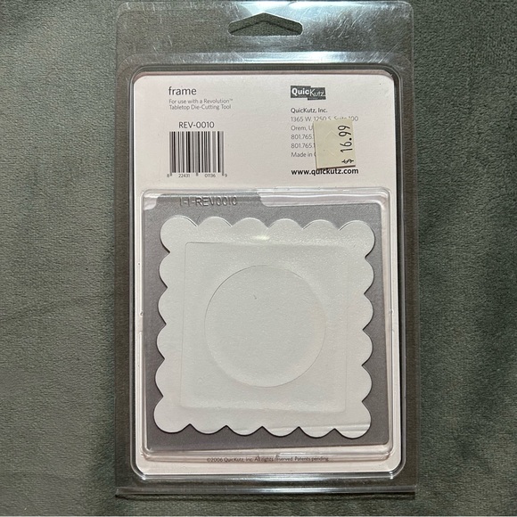 Lot of 2 Quickutz 4” x 4” dies, SCALLOP CIRCLE & FRAME - Picture 6 of 6